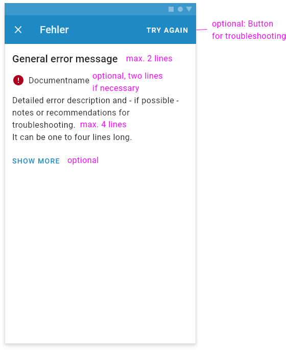 General error dialog